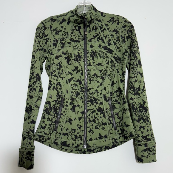 Lululemon Define Jacket Efflorescent Barracks Green Black Size 4 Luon W4AQCS - Picture 7 of 16